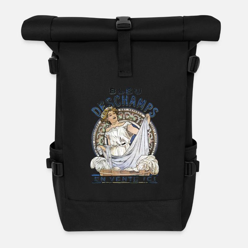 Alfons Mucha - bleu Deschamps en vente ici - Rolltop Rucksack - Schwarz