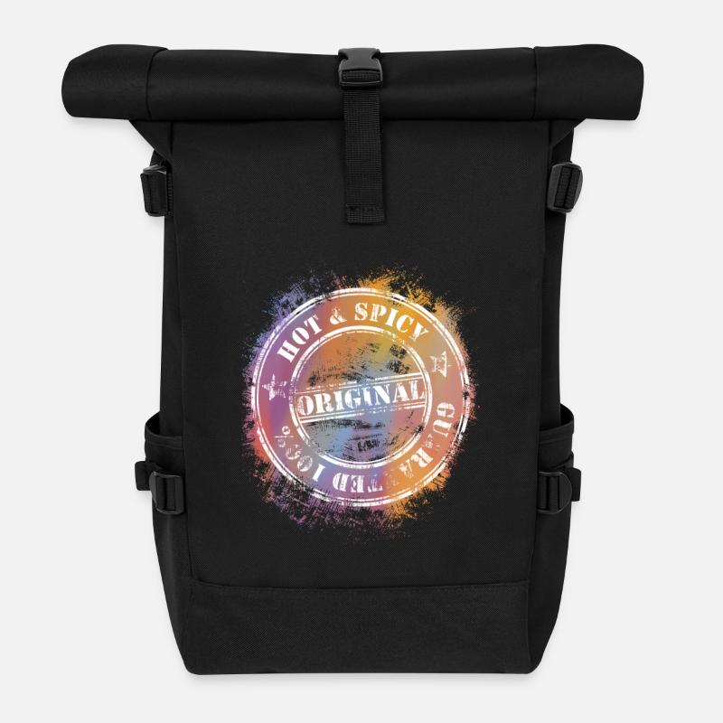 Original Hot & Spicy Farbklecks - Rolltop Rucksack - Schwarz