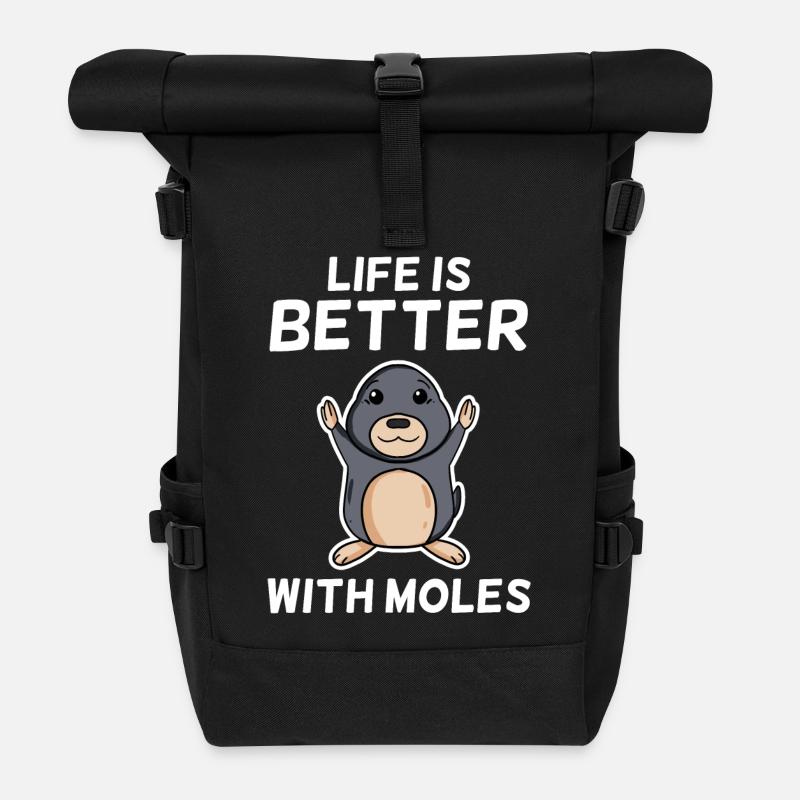 mole - Roll Top Backpack - black