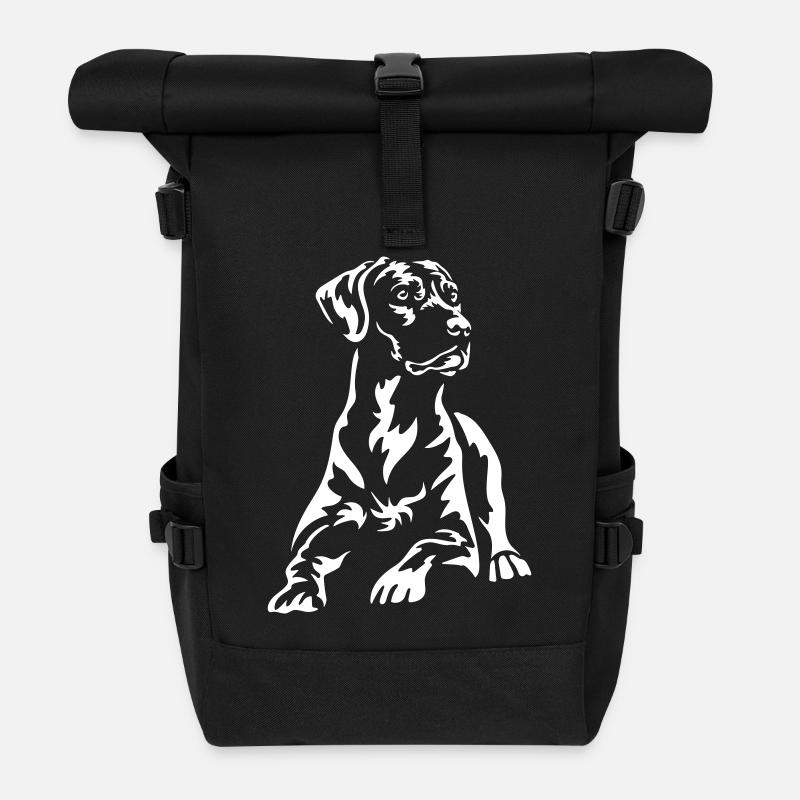 Rhodesian Ridgeback "Black Edition" - Rolltop Rucksack - Schwarz