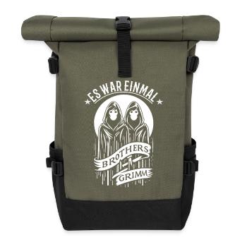 Brüder Grimm - Es war einmal - Rolltop Rucksack - Olive/Schwarz - Vorne