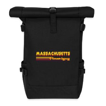 cooles Massachusetts USA Bundesstaaten Design - Rolltop Rucksack - Schwarz - Vorne