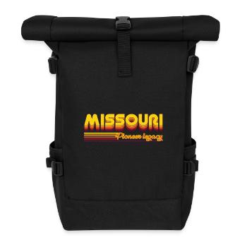 cooles Missouri USA Bundesstaaten Design - Rolltop Rucksack - Schwarz - Vorne