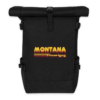 cool Montana États-Unis États design - Sac à dos roll top - noir - Devant