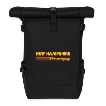 cool New Hampshire USA states design - Roll Top Backpack - black - Front