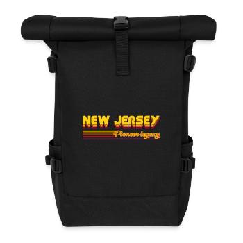 cool New Jersey USA states design - Roll Top Backpack - black - Front