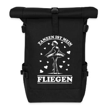 Ballett Design – Tanzen ist mein Fliegen - Rolltop Rucksack - Schwarz - Vorne