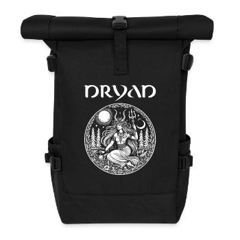 Mystisches Dryaden Design – Naturgeist des Waldes - Rolltop Rucksack - Schwarz - Vorne