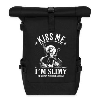 Funny Frog Prince Design – Humor meets fairy tale - Roll Top Backpack - black - Front