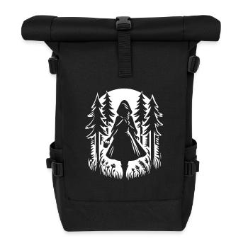 Cool Little Red Riding Hood Design – Bold & Timeless - Roll Top Backpack - black - Front