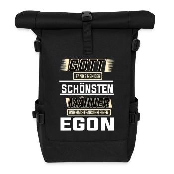 Egon der schönste Mann von Gott geformt Design - Rolltop Rucksack - Schwarz - Vorne