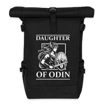 Wikinger Schildmaid Design – Stark & Mutig - Rolltop Rucksack - Schwarz - Vorne