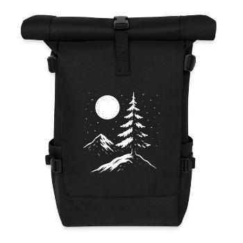 Winter Landscape Design – Frosty Beauty - Roll Top Backpack - black - Front