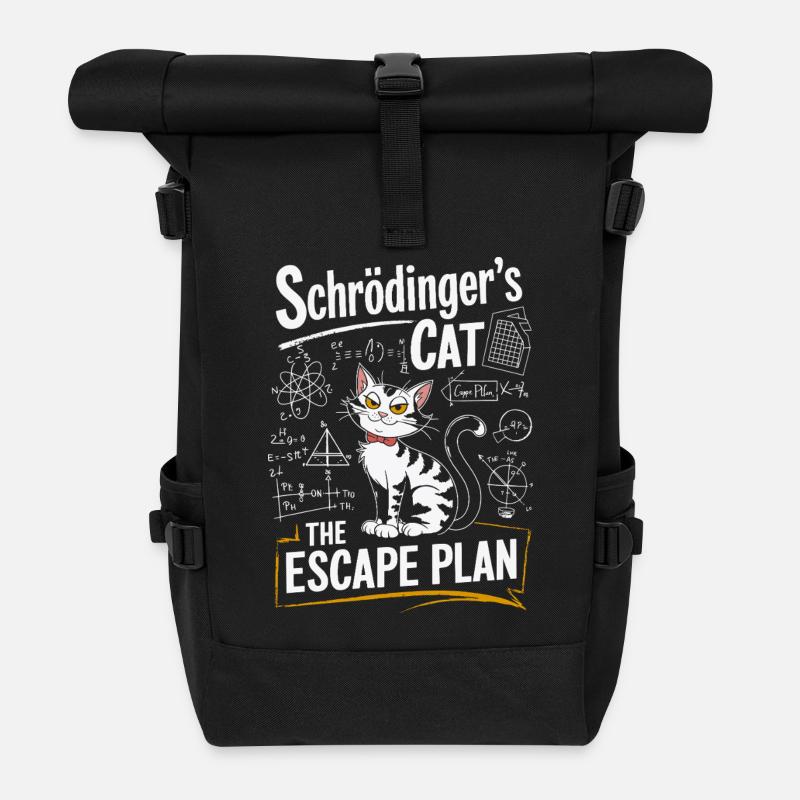 Chat Schrödinger : le plan d’évasion - Sac à dos roll top - noir