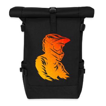 Simple Motocross Idee für Motocross - Rolltop Rucksack - Schwarz - Vorne