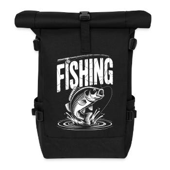 Fischen Karpfen  - Rolltop Rucksack - Schwarz - Vorne