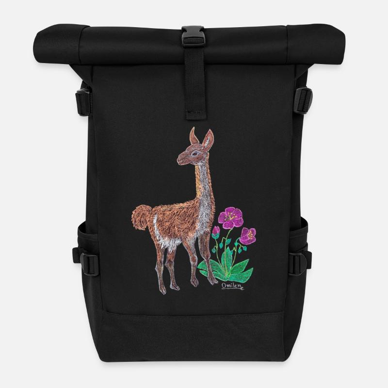 Les battements de cœur du désert. - Sac à dos roll top - noir