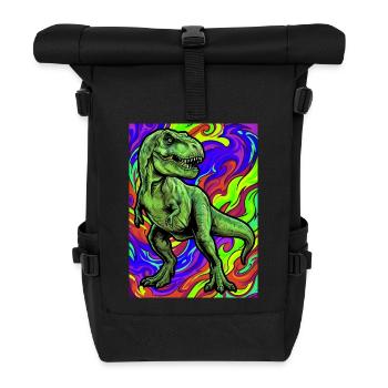 dinosaure - Sac à dos roll top - noir - Devant