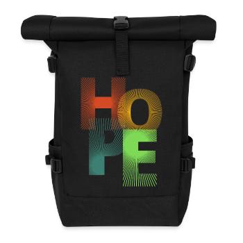 Hope in Colored Rays - Roll Top Backpack - black - Front