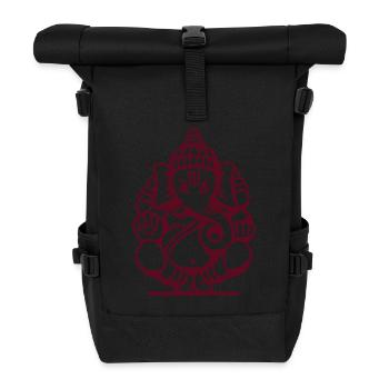 Ganesha Elefant (elephant) No.04.2_1c - Rolltop Rucksack - Schwarz - Vorne