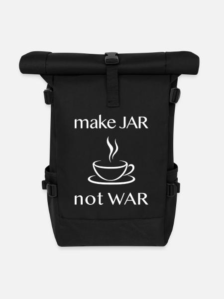 Make JAR not WAR - IT - Programmer - Software - Roll Top Backpack - black