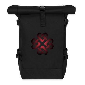 Keltische Knoten Herz Unendlichkeit - Rolltop Rucksack - Schwarz - Vorne