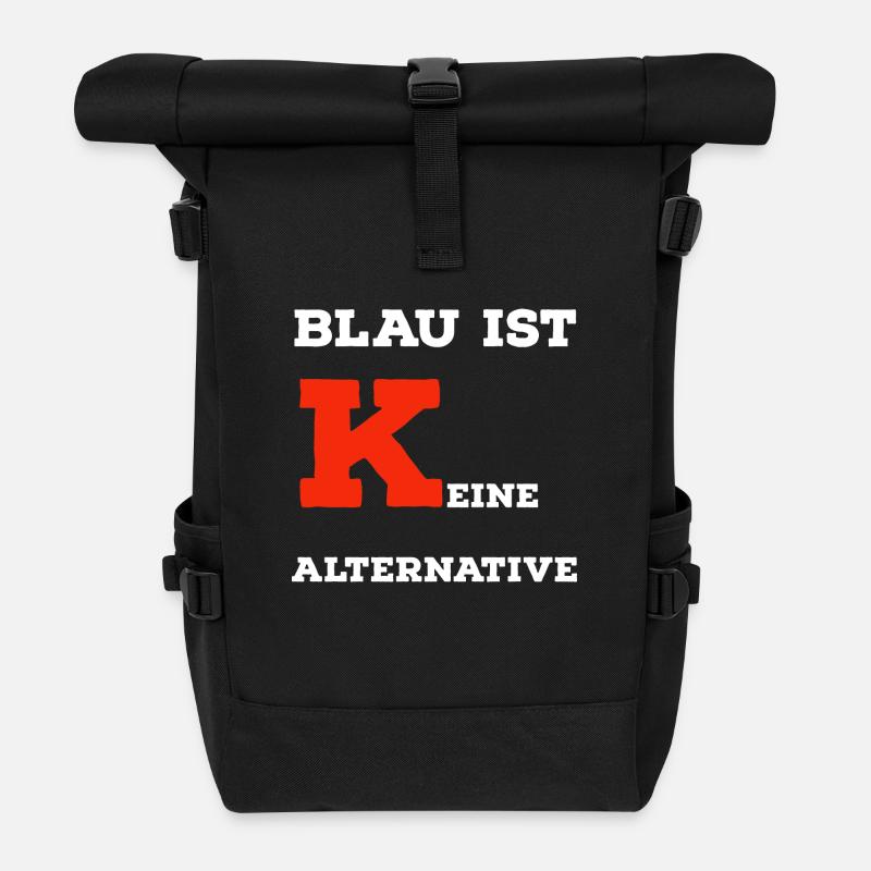 Blau ist keine Alternative - Rolltop Rucksack - Schwarz