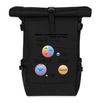 Der Lehrer-Forscher Job - Rolltop Rucksack - Schwarz - Vorne