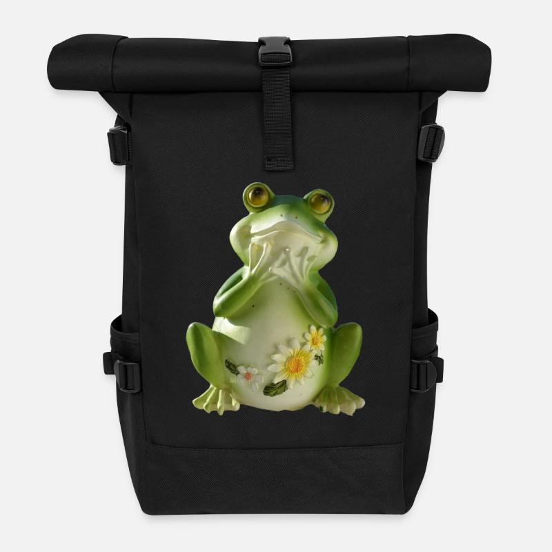 crazy frog - Roll Top Backpack - black