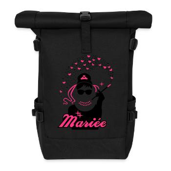 bride - EVJF - Team Bride - movie - Roll Top Backpack - black - Front