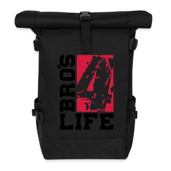 bros_4_life_cv2 - Rolltop Rucksack - Schwarz - Vorne