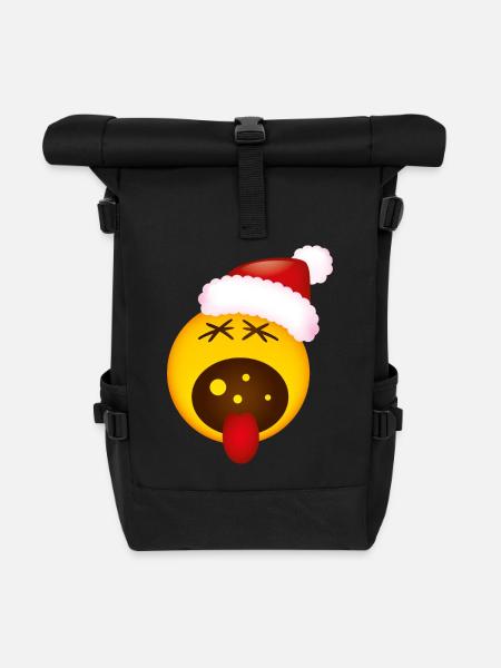 Smiley Christmas Scream - Rolltop Rucksack - Schwarz