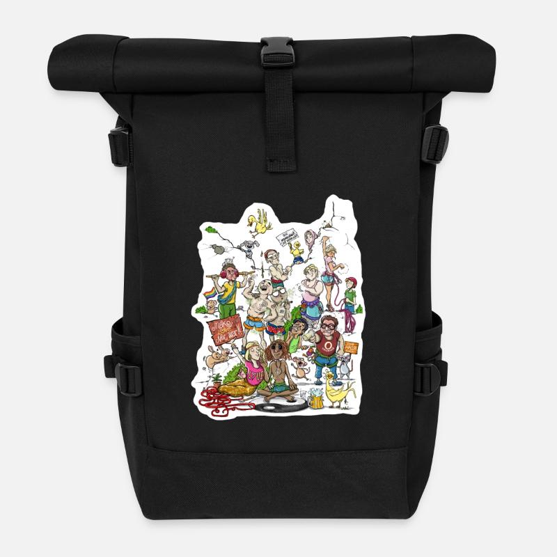 Diversity Klemmkleil Cover 2022 - Roll Top Backpack - black