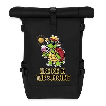 Comme de la glace dans la tortue du soleil - Sac à dos roll top - noir - Devant
