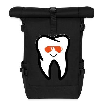 zahn sonnenbrille - Rolltop Rucksack - Schwarz - Vorne