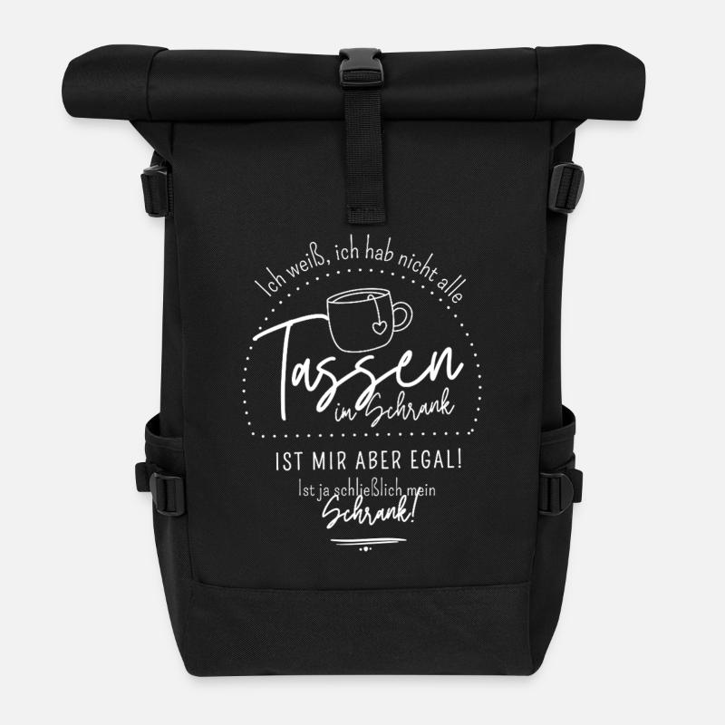 Je n’ai plus toutes les tasses dans le placard - Sac à dos roll top - noir