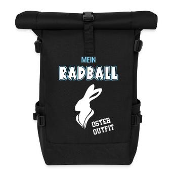 Radball Oster Outfit Radballspieler Ostern - Rolltop Rucksack - Schwarz - Vorne