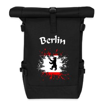 Berlin - Rolltop Rucksack - Schwarz - Vorne