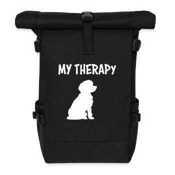 My Therapy - Dogs - Roll Top Backpack - black - Front