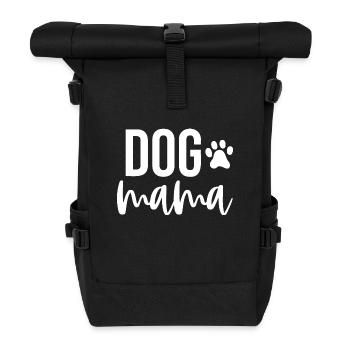 Dog Mom - Roll Top Backpack - black - Front