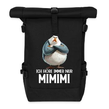 Seagull Seabird J’entends toujours Mimimi - Sac à dos roll top - noir - Devant