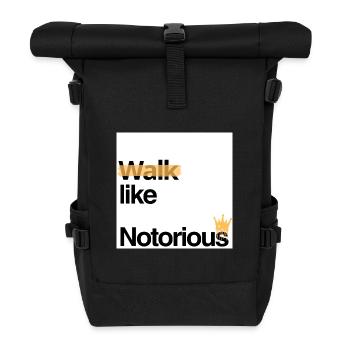 Walk like Notorious - Rolltop Rucksack - Schwarz - Vorne