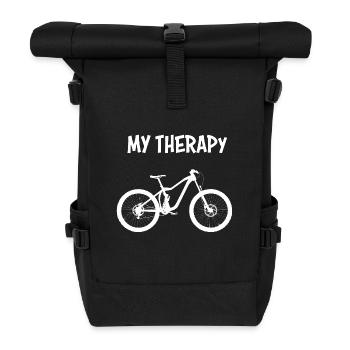 My Therapy - Mountain Bike - Roll Top Backpack - black - Front