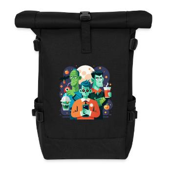 Klassische Monster mit einem lustigen Twist - Rolltop Rucksack - Schwarz - Vorne