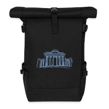 Berlin Brandenburger Tor – Symbolträchtiges - Rolltop Rucksack - Schwarz - Vorne