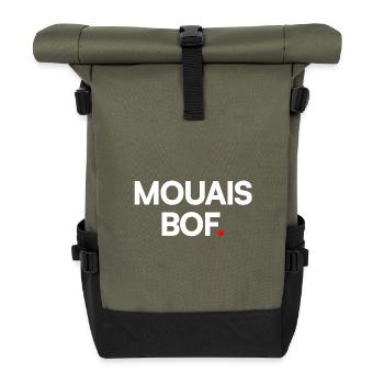 MOUAIS BOF. – Réaction Humour Minimaliste - Sac à dos roll top - olive/noir - Devant