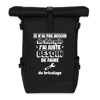 besoin de bricolage - Sac à dos roll top - noir - Devant
