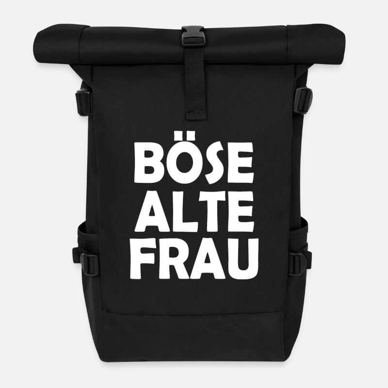 Böse alte frau - Rolltop Rucksack - Schwarz