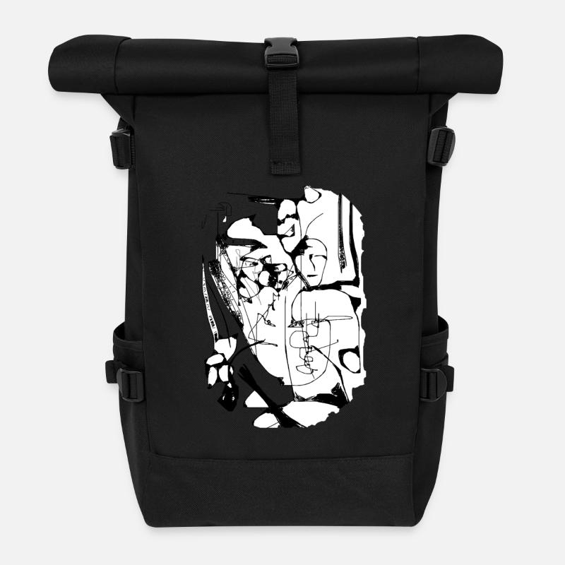 Freedom of interpretation 2 - Roll Top Backpack - black