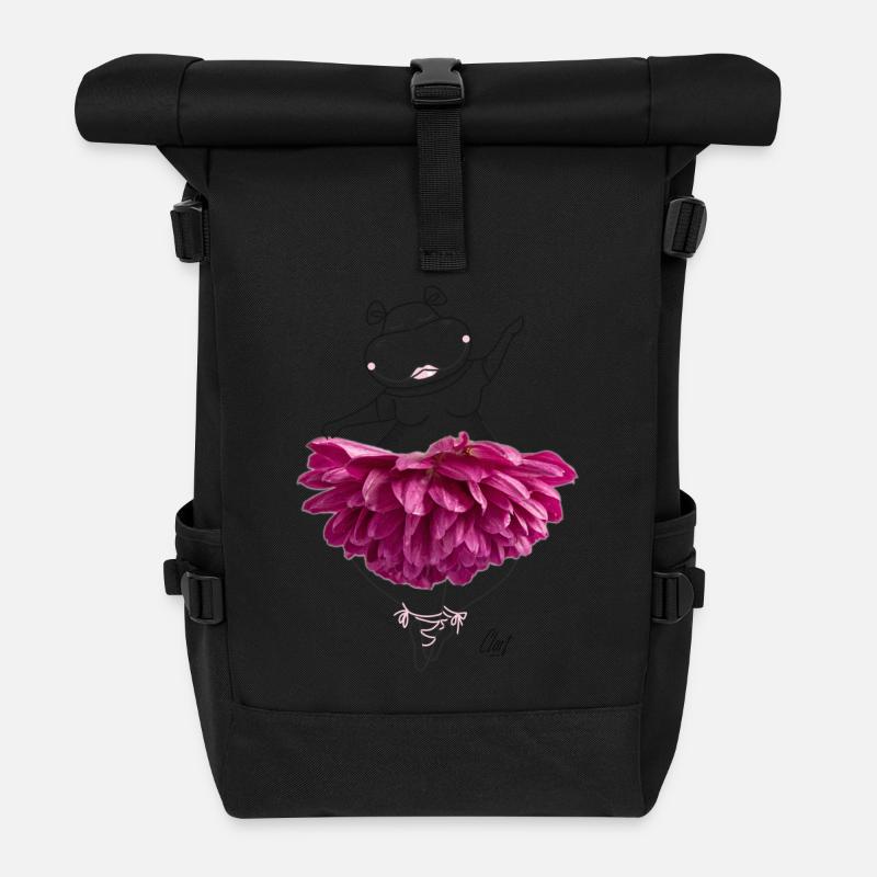 ballerine - Sac à dos roll top - noir
